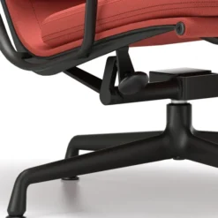 Fotel Soft Pad Chair Ea 222 Tkanina Track Brick-Red - Podstawa Czarna Vitra