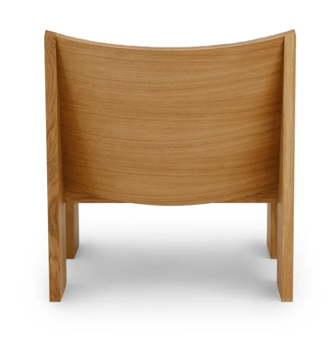 Fotel Tenon Beżowy Z Dębową Podstawą New Works
