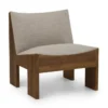 Fotel Tenon Szary Z Ciemną Dębową Podstawą New Works