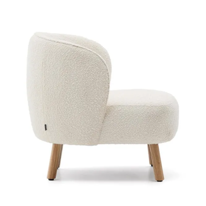 Fotel Ulit Boucle Biały Kave Home