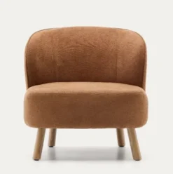 Fotel Ulit Terakotowy Chenille Kave Home