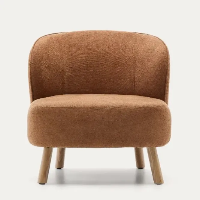 Fotel Ulit Terakotowy Chenille Kave Home