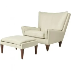 Fotel V11 Smooth Leather Cream Gubi