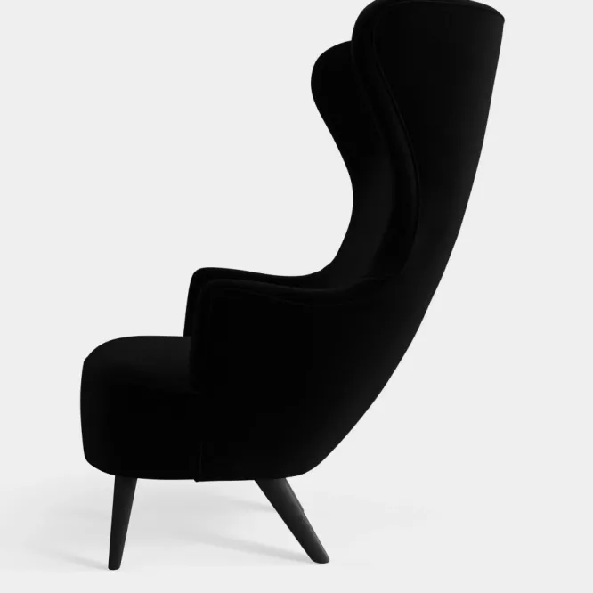Fotel Wingback Kvadrat Hero 2 Black Tom Dixon