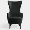 Fotel Wingback Kvadrat Melange Dark Grey Tom Dixon