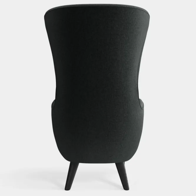 Fotel Wingback Kvadrat Melange Dark Grey Tom Dixon