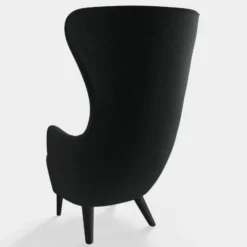 Fotel Wingback Kvadrat Melange Dark Grey Tom Dixon