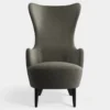 Fotel Wingback Kvadrat Melange Grey Tom Dixon