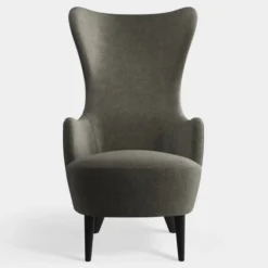 Fotel Wingback Kvadrat Melange Grey Tom Dixon