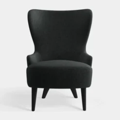 Fotel Wingback Micro Kvadrat Melagne Dark Grey Tom Dixon