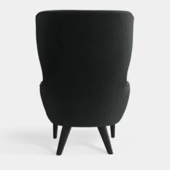 Fotel Wingback Micro Kvadrat Melagne Dark Grey Tom Dixon