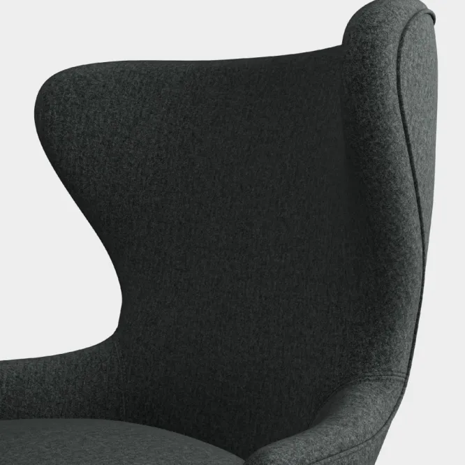 Fotel Wingback Micro Kvadrat Melagne Dark Grey Tom Dixon