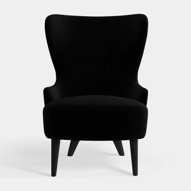 Fotel Wingback Micro Kvadrat Hero 2 Black Tom Dixon