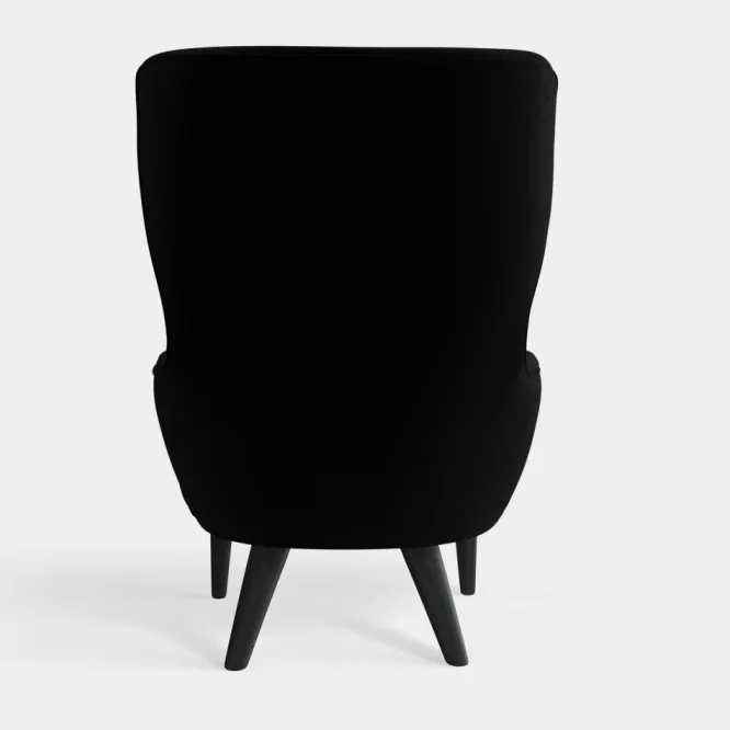 Fotel Wingback Micro Kvadrat Hero 2 Black Tom Dixon