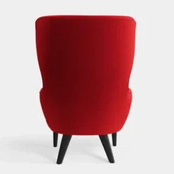 Fotel Wingback Micro Kvadrat Hero 2 Orange-Red Tom Dixon