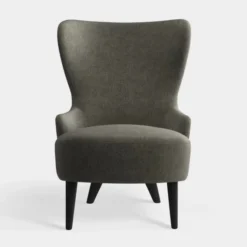 Fotel Wingback Micro Kvadrat Melagne Grey Tom Dixon