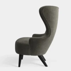 Fotel Wingback Micro Kvadrat Melagne Grey Tom Dixon