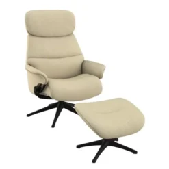Fotel Wypoczynkowy Aarhus Z Podnóżkiem Sandy Beige Flexlux