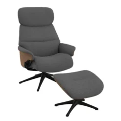Fotel Wypoczynkowy Aarhus Z Podnóżkiem Soft Grey