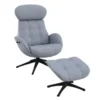 Fotel Wypoczynkowy Chester Z Podnóżkiem Cashmere Blue Flexlux