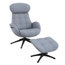 Fotel Wypoczynkowy Chester Z Podnóżkiem Cashmere Blue Flexlux
