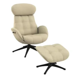 Fotel Wypoczynkowy Chester Z Podnóżkiem Copparo Sandy Beige Flexlux