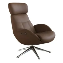Fotel Wypoczynkowy Elegant Modern Cognac Brown Flexlux