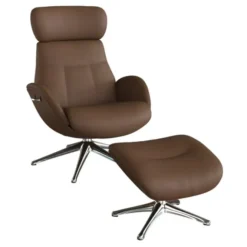 Fotel Wypoczynkowy Elegant Modern Cognac Brown Flexlux