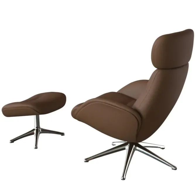 Fotel Wypoczynkowy Elegant Modern Cognac Brown Flexlux