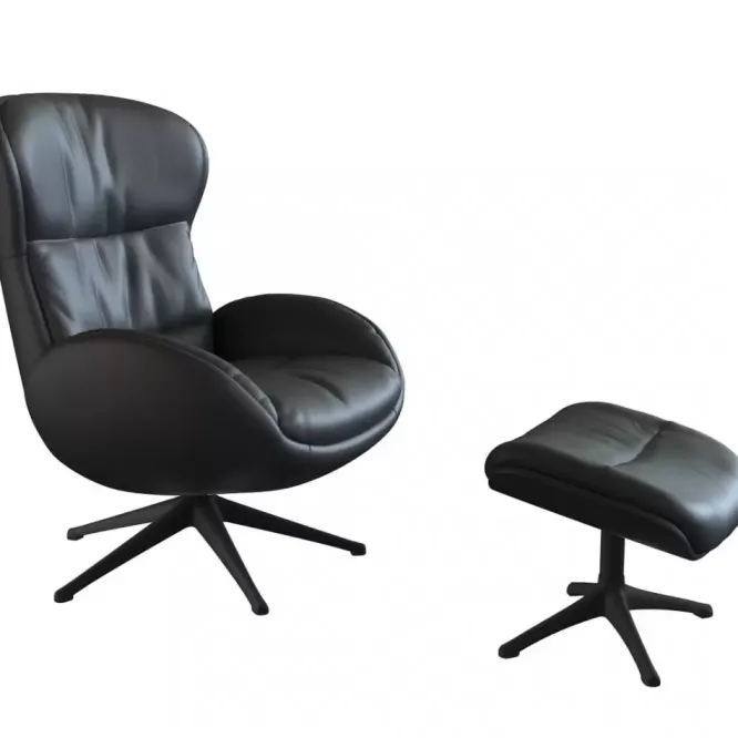 Fotel Wypoczynkowy Haze Savoy Black Leather Flexlux