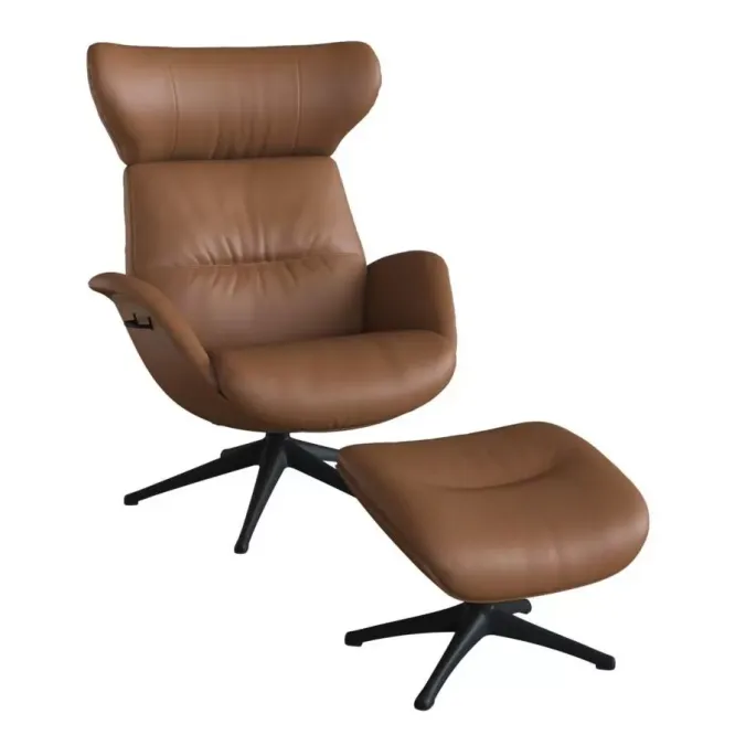 Fotel Wypoczynkowy More Z Podnóżkiem Cognac Brown Flexlux