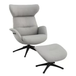 Fotel Wypoczynkowy More Z Podnóżkiem Lunar Grey Flexlux