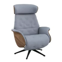 Fotel Wypoczynkowy Volden Cashmere Blue Z Rozkładanym Podnóżkiem