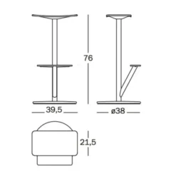 Hoker Barowy Sequoia 76 Cm Czarny Magis