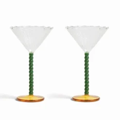 Kieliszki Do Szampana Coupe Perle 2 Szt. Zielone &K Amsterdam