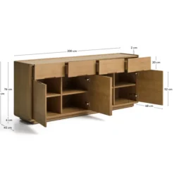 Komoda Arelida 200 Cm Kave Home