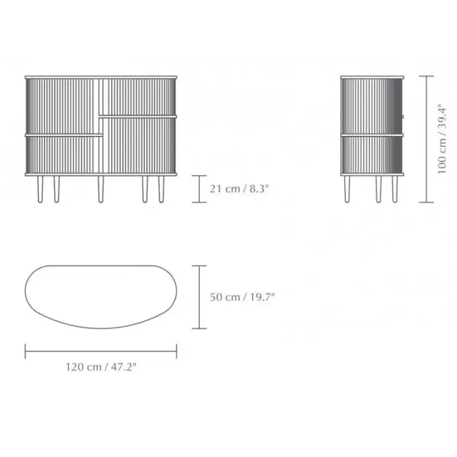 Komoda Audacious Highboard Ciemny Dąb Sterling Umage