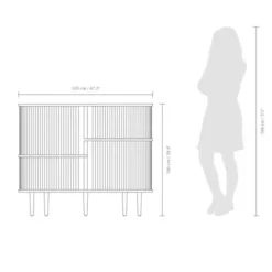 Komoda Audacious Highboard Naturalny Dąb Sterling Umage