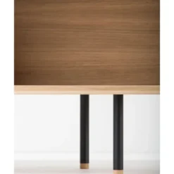 Komoda Dębowa Fina Niska 200X45X48 Cm Czarna Gazzda