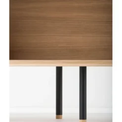 Komoda Dębowa Fina 180X45X64 Cm Czarna Gazzda