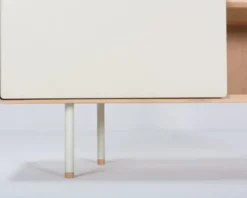 Komoda Dębowa Fina 118X45X100 Cm Door Jasnoszara Gazzda