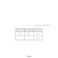 Komoda Doric 150 Cm Czarna Teulat