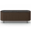 Komoda Lake 225 Cm Orzech - Blat Ceramiczny Czarny Calligaris