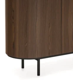Komoda Lake 225 Cm Orzech - Blat Ceramiczny Czarny Calligaris