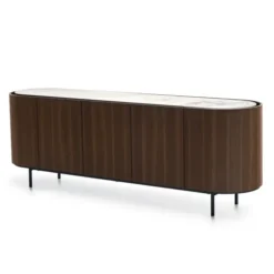 Komoda Lake 225 Cm Orzech - Blat Ceramiczny Biały Calligaris