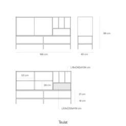 Komoda Platt 166 Cm Ceglasata Teulat