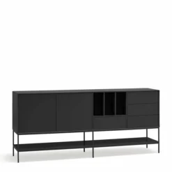 Komoda Platt 220 Cm Czarna Teulat