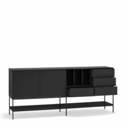 Komoda Platt 220 Cm Czarna Teulat