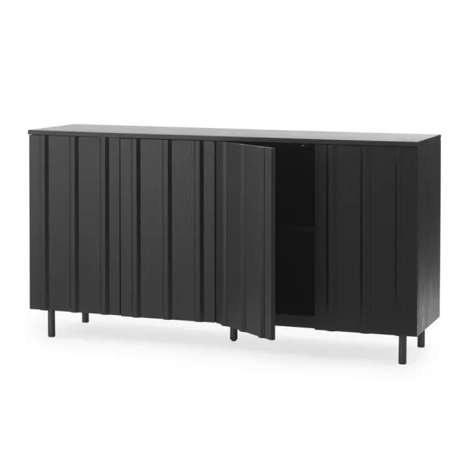 Komoda Rib 159 Cm Czarna Normann Copenhagen
