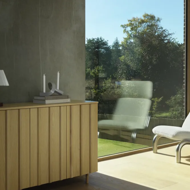 Komoda Rib 159 Cm Dębowa Normann Copenhagen